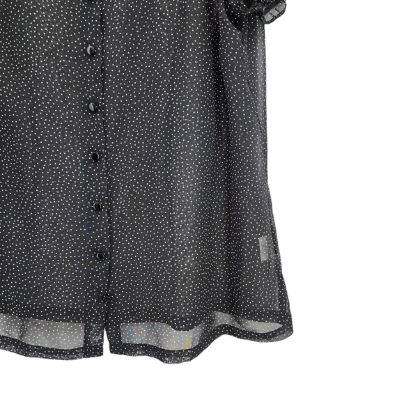 Tatyana Women's Chloe Swiss Dots Button Front Blouse - L - Picture 4 of 6